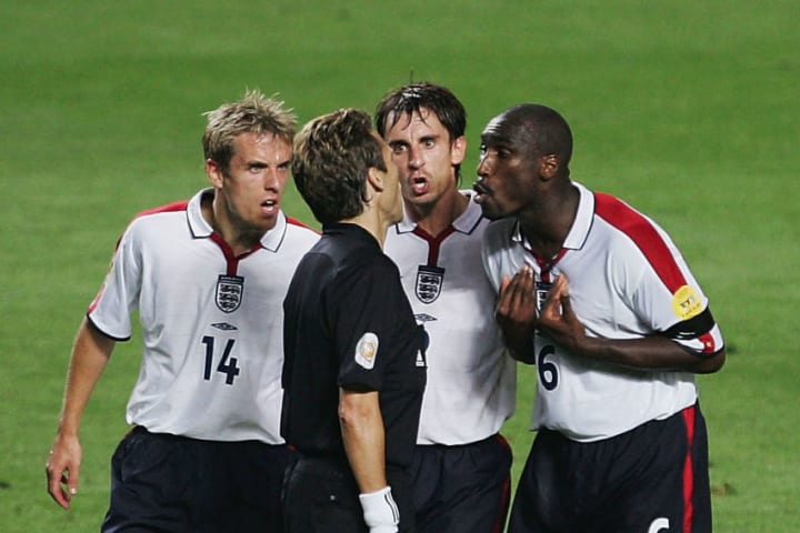 Sol Campbell, Gary Neville, Phil Neville