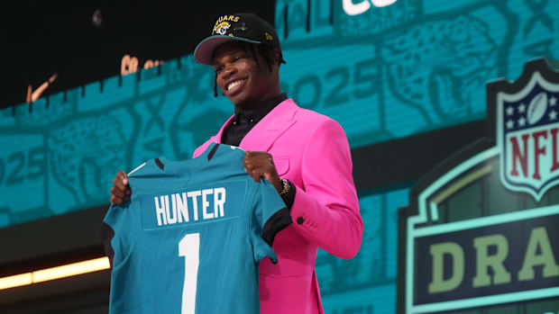 The Jacksonville Jaguars selected Travis Hunter with the No. 2 pick. 