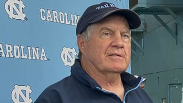 UNC football coach Bill Belichick during a press conference on Aug. 13, 2025, inside the Bill Koman Practice Complex.