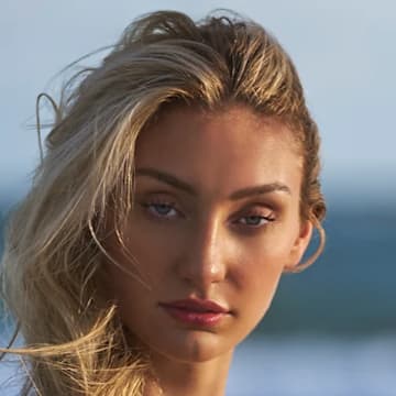 Cameron Brink was photographed by Ben Horton at The Boca Raton. Swimsuit by GIGI C. 