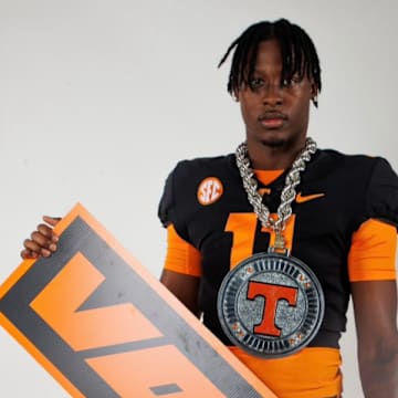 Quarterback Faizon Brandon during a visit to the University of Tennessee