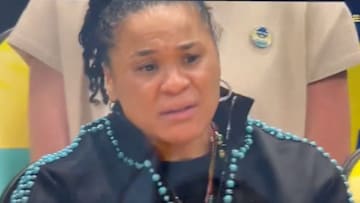 Dawn Staley was very frustrated during South Carolina's loss to UConn. 