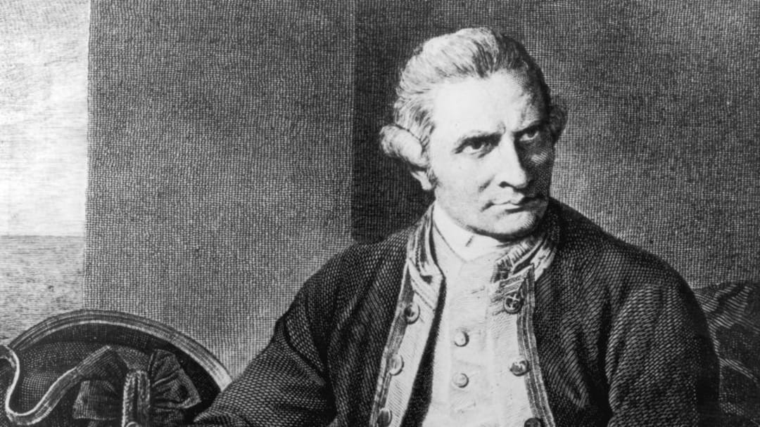 Hacia 1770: el explorador inglés y miembro de la Royal Society, el capitán James Cook (1728-1779).