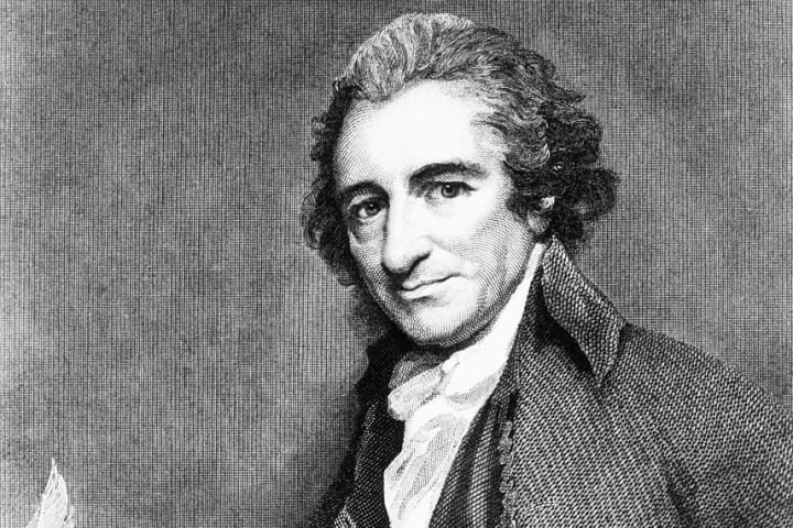 Engraving of Thomas Paine by William Sharp After a Painting by George Romney