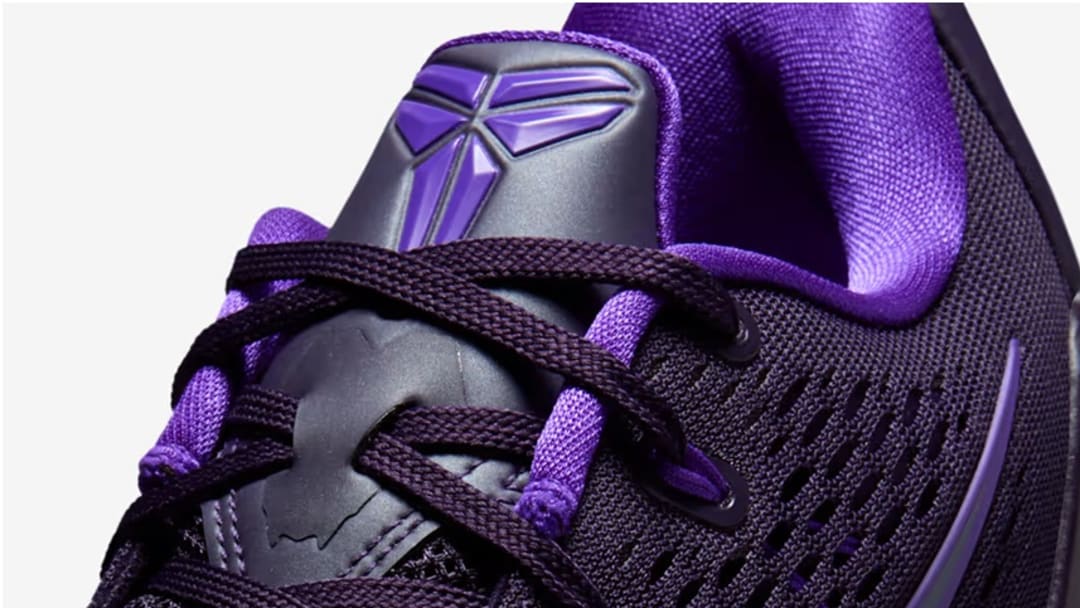 The Nike Kobe 9 Elite Low EM Protro "Purple Dynasty" colorway.