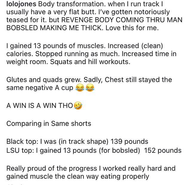 Lolo Jones bulks up, shows off extreme body transformation at age 42
