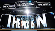 Jun 27, 2025; Los Angeles, California, USA; NHL Commissioner Gary Bettman walks onto the stage to announce the first overall pick by the New York Islanders in the first round of the 2025 NHL Draft at Peacock Theater. Mandatory Credit: Kirby Lee-Imagn Images