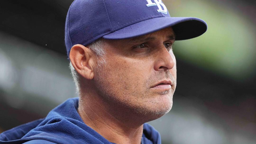 Tampa Bay Rays manager Kevin Cash (16) prior to the game against the Baltimore Orioles at Oriole Park at Camden Yards.