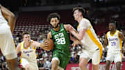 Boston Celtics forward Anton Watson (28) drives the ball against Los Angeles Lakers