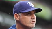 Tampa Bay Rays manager Kevin Cash (16) prior to the game against the Baltimore Orioles at Oriole Park at Camden Yards.