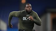 Mississippi State defensive lineman Cameron Young at the 2023 Scouting Combine.
