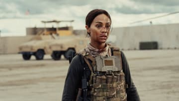Zoe Saldana as Joe in Lioness, episode 2, season 2, streaming on Paramount+, 2024. Photo Credit: Ryan Green/Paramount+