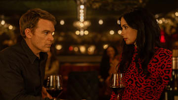 L-R: Michael C. Hall as Dexter Morgan and Krysten Ritter as Mia in Dexter: Resurrection, episode 5, season 1, streaming on Paramount+ with SHOWTIME, 2025. Photo Credit: Zach Dilgard/Paramount+ with SHOWTIME.