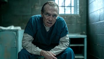 Richard Brake as Merle Callahan in Mayor of Kingstown episode 3, season 4, streaming on Paramount+, 2025. Credit: Dennis P. Mong Jr./Paramount +