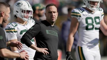 Green Bay Packers defensive coordinator Jeff Hafley is shown before their game against the Houston Texans Sunday, October 20, 2024 at Lambeau Field in Green Bay, Wisconsin.
