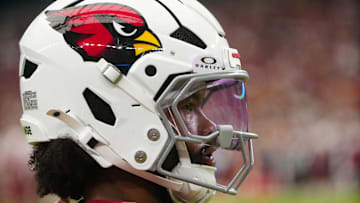 Cardinals quarterback Kyler Murray (1) on the sideline during a game against the Commanders at State Farm Stadium in Glendale on Sept. 29, 2024.