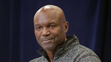 Tampa Bay Buccaneers coach Todd Bowles speaks during the NFL Scouting Combine.