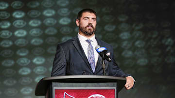 Jul 25, 2023; Charlotte, NC, USA;  Louisville offensive lineman Bryan Hudson answers questions during ACC Media Days at The Westin Charlotte. Mandatory Credit: Jim Dedmon-Imagn Images