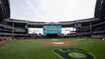 Jun 15, 2025; Milwaukee, Wisconsin, USA;  General view of the field at American Family Field on Father’s Day prior to the game between the St. Louis Cardinals and Milwaukee Brewers. Mandatory Credit: Jeff Hanisch-Imagn Images