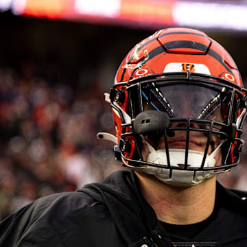 Cincinnati Bengals defensive end Trey Hendrickson (91) stands on the sideline in the fourth quarter of the NFL game between Cincinnati Bengals and Cleveland Browns at Paycor Stadium in Cincinnati on Sunday, Jan. 7, 2024.