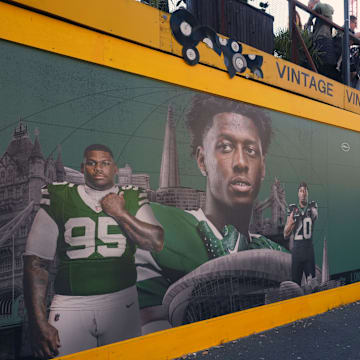 The Jets dealt away two cornerstones of the team's defense, Quinnen Williams (#95) and Sauce Gardner (middle), in a fire sale ahead of the NFL trade deadline on Nov. 4. 