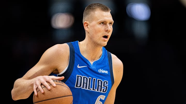 Kristaps Porzingis left Tuesday's game with a back injury. Kristaps Porzingis left Tuesday's game with a back injury.