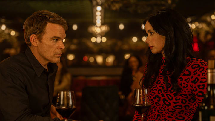 L-R: Michael C. Hall as Dexter Morgan and Krysten Ritter as Mia in Dexter: Resurrection, episode 5, season 1, streaming on Paramount+ with SHOWTIME, 2025. Photo Credit: Zach Dilgard/Paramount+ with SHOWTIME.