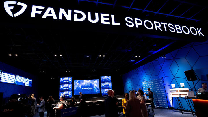 A view of the FanDuel Sportsbook betting area during the FanDuel Sportsbook at Belterra Park