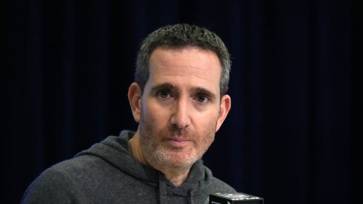 Feb 27, 2024; Indianapolis, IN, USA; Philadelphia Eagles general manager Howie Roseman during the NFL Scouting Combine at Indiana Convention Center. Kirby Lee-USA TODAY Sports