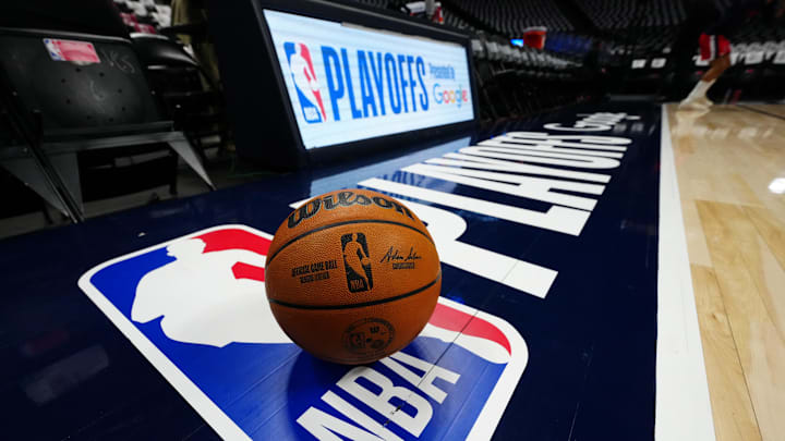 General view inside of Ball Arena before the game between the LA Clippers against the Denver Nuggets during game seven of first round for the 2025 NBA Playoffs. 