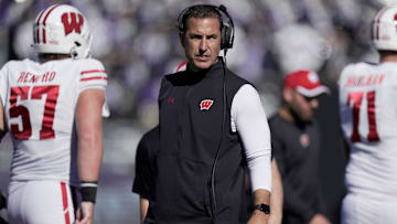 Wisconsin head coach Luke Fickell is shown during the second quarter of their game against Northwestern Saturday October 19, 2024 at Lanny and Sharon Martin Stadium in Evanston, Illinois.