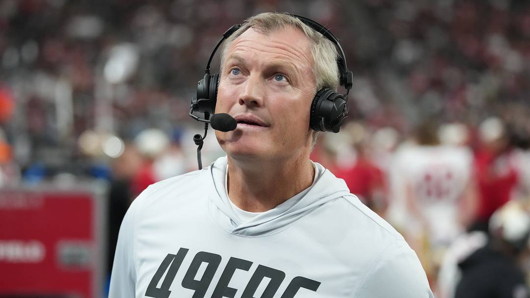 Aug 27, 2026; Paradise, Nevada, USA; San Francisco 49ers president of football operations John Lynch looks on from the sideline against the Las Vegas Raiders during the second quarter at Allegiant Stadium. Mandatory Credit: Kirby Lee-Imagn Images Aug 27, 2026; Paradise, Nevada, USA; San Francisco 49ers president of football operations John Lynch looks on from the sideline against the Las Vegas Raiders during the second quarter at Allegiant Stadium. Mandatory Credit: Kirby Lee-Imagn Images