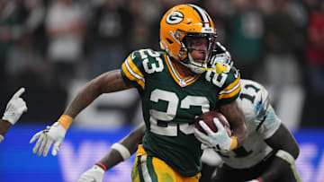 Green Bay Packers cornerback Jaire Alexander runs during the second half against the Philadelphia Eagles.