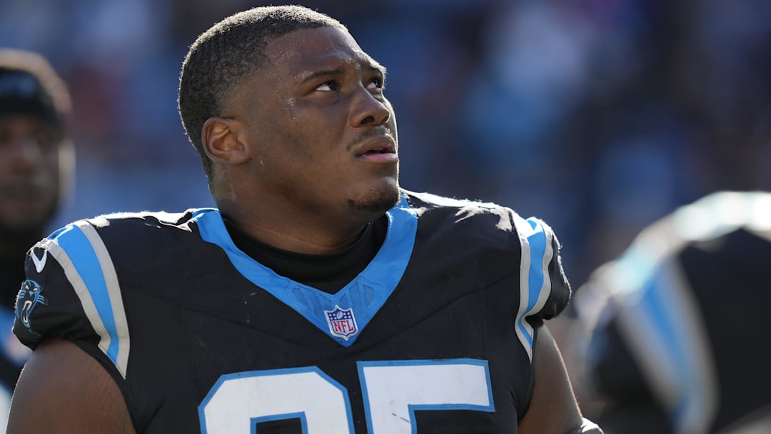 Jan 7, 2024; Charlotte, North Carolina, USA; Carolina Panthers defensive tackle Derrick Brown (95)