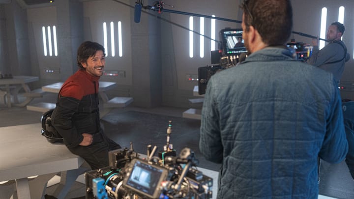 Diego Luna on the set of Lucasfilm's ANDOR Season 2, exclusively on Disney+. Photo by Des Willie. ©2025 Lucasfilm Ltd. & TM. All Rights Reserved.