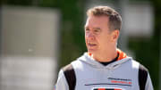 Cincinnati Bengals defensive coordinator Lou Anarumo walks to the practice fields at the Bengals NFL practice in Cincinnati on Tuesday, June 4, 2024.