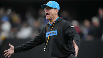 Chargers head coach Jim Harbaugh