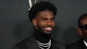 Feb 6, 2025; New Orleans, LA, USA;  Shedeur Sanders on the red carpet before Super Bowl LIX NFL Honors at Saenger Theatre. Mandatory Credit: Kirby Lee-Imagn Images