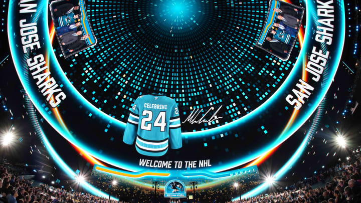 The San Jose Sharks selected Macklin Celebrini with the No. 1 pick of the 2024 NHL draft.