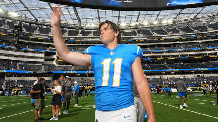Los Angeles Chargers place kicker Cameron Dicker made NFL history Monday against the Raiders.