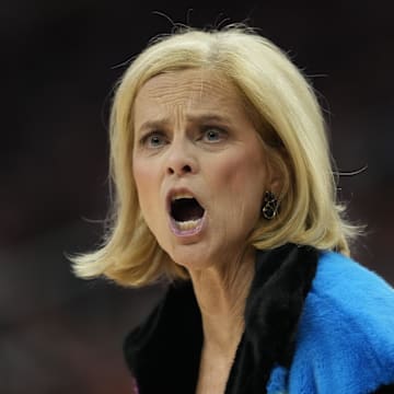 Louisiana State Lady Tigers head coach Kim Mulkey on Feb 16, 2025.