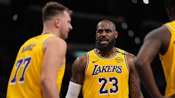 Luka Doncic, LeBron James, Los Angeles Lakers