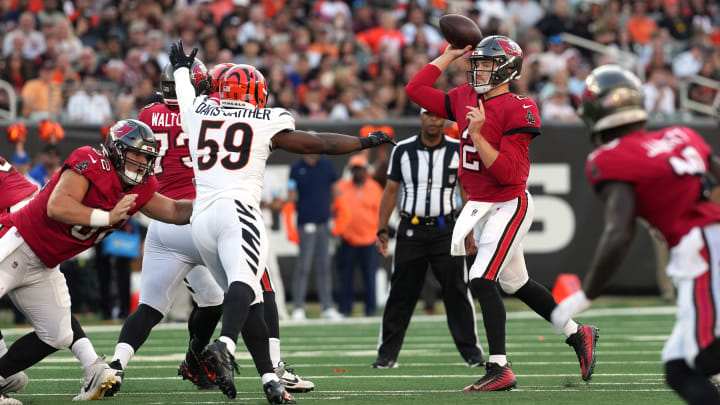 Tampa Bay Buccaneers quarterback Kyle Trask didn't look great in the team's first preseason game.