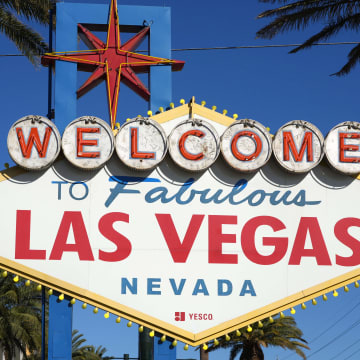 Nov 26, 2023; Paradise, Nevada, USA; The Welcome to Fabulous Las Vegas sign on the Las Vegas strip.