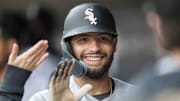 Chicago White Sox catcher Edgar Quero (7) celebrates against the Minnesota Twins at Target Field. 
