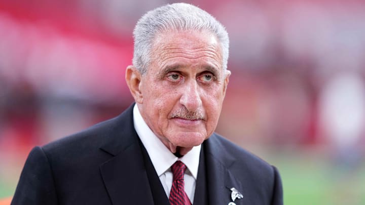 Atlanta Falcons owner Arthur Blank arrives at State Farm Stadium for a game vs. the Arizona Cardinals.