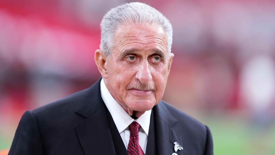 Atlanta Falcons owner Arthur Blank arrives at State Farm Stadium for a game vs. the Arizona Cardinals. | Joe Camporeale-Imagn Images