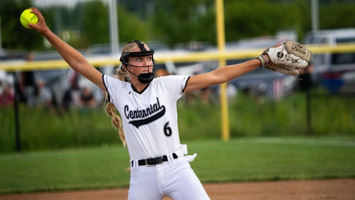 Lauren Sandholm of Ankeny Centennial is one of the top sophomore softball players in Iowa.