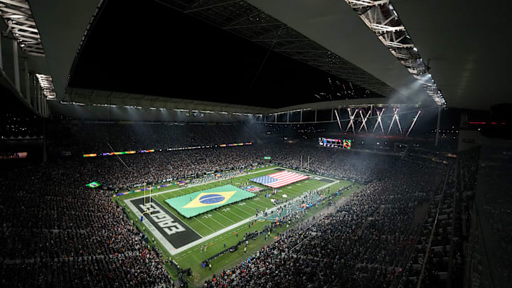 Corinthians Arena before a game between the Packers and Eagles.