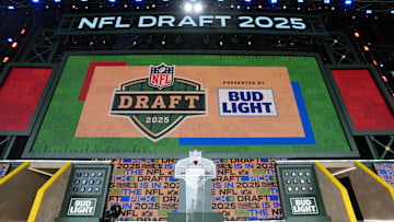 The logo for the 2025 NFL draft in Green Bay, Wisconsin.